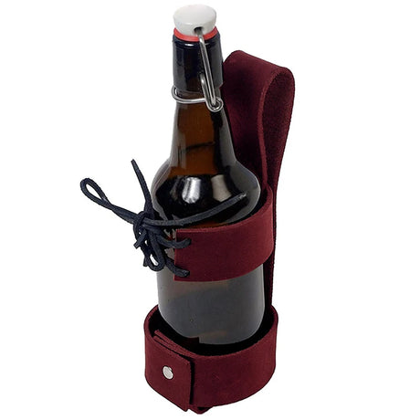 Steampunk Faux Leather Beer Bottle Holster Belt Pouch Drink Holder Larp Accessory