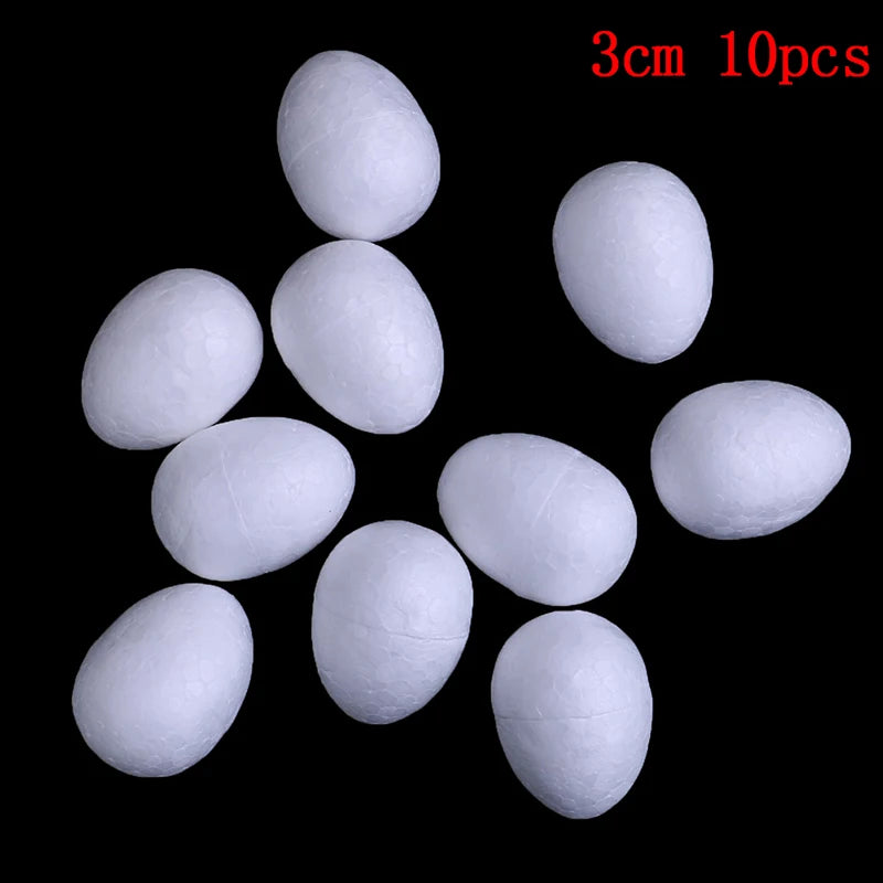 10Pcs 3/4/5/6/7cm DIY Styrofoam Easter Egg Foam Crafts DIY