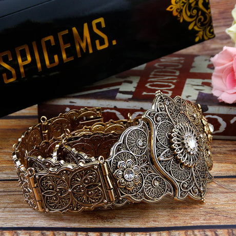 Caucasus Flower Metal Belt Waist Chain
