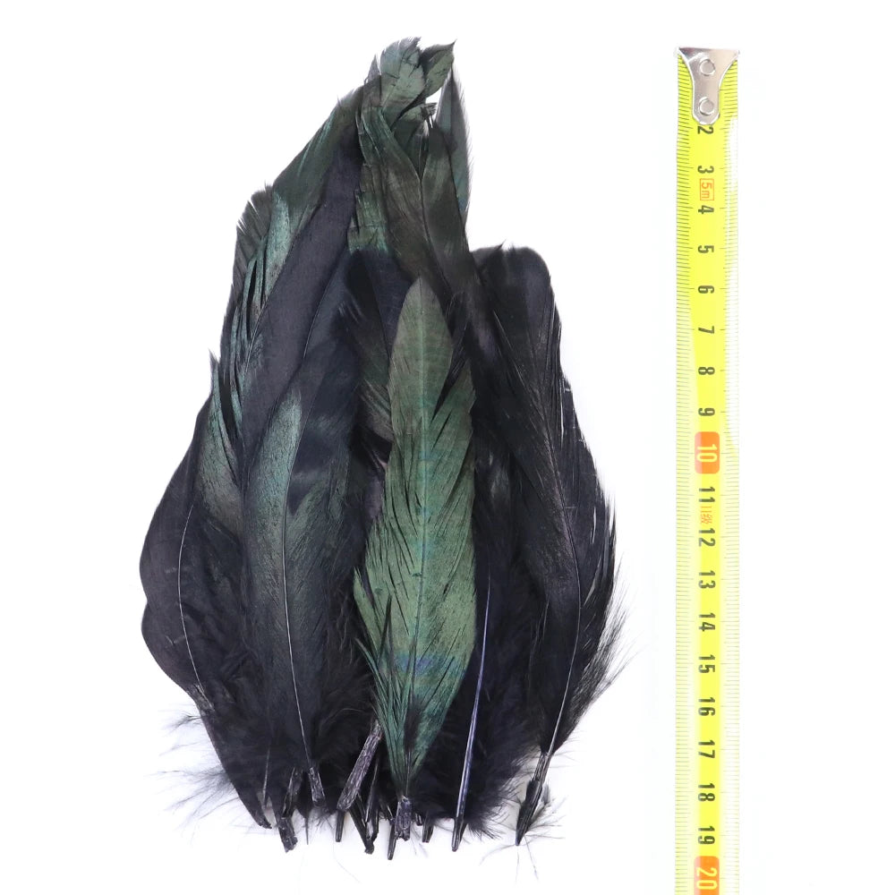 50/100 Pcs Black Goose Chicken Pheasant Feathers DIY Crafts