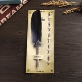 Feather Calligraphy Dip Pen Writing Set with 5 Nibs