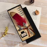 Calligraphy Feather Quill Fountain Pen Set Gift Box