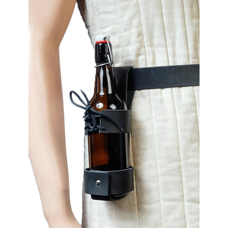 Steampunk Faux Leather Beer Bottle Holster Belt Pouch Drink Holder Larp Accessory