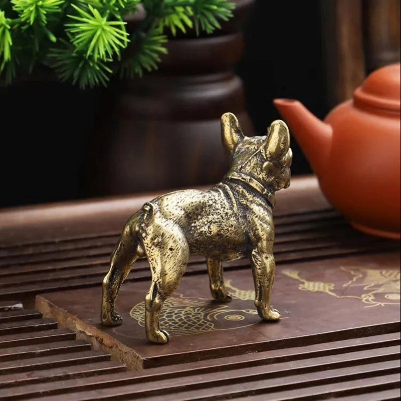 Copper Bulldog Figurine Tea Pets