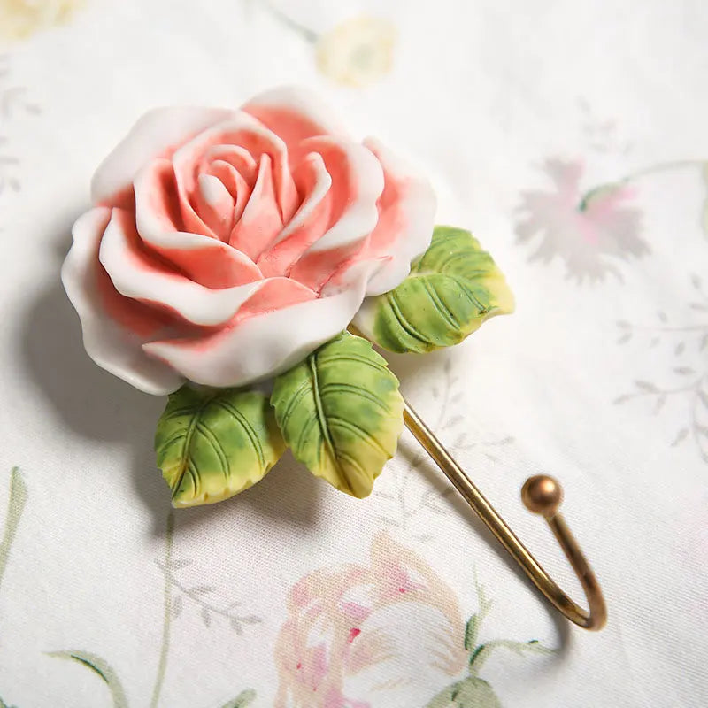 Resin Rose Wall Hook