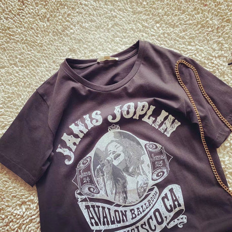 Janis Joplin Rock Chic Music T-shirt