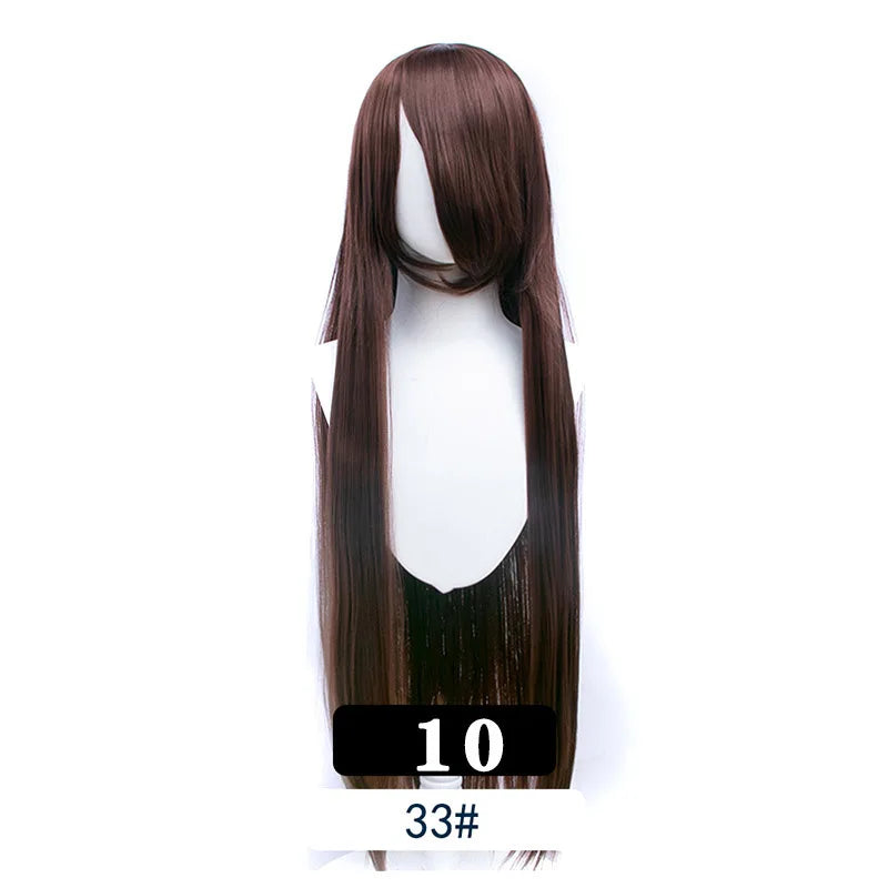 Extra Long Wavy or Straight Wigs with Full Bangs Heat Resistant