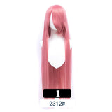 Extra Long Wavy or Straight Wigs with Full Bangs Heat Resistant