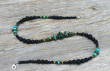 Black and Turquoise Stone Necklace