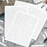 Prose Phrase Stickers Art Journalling Words Stickers Scrapbooking Material