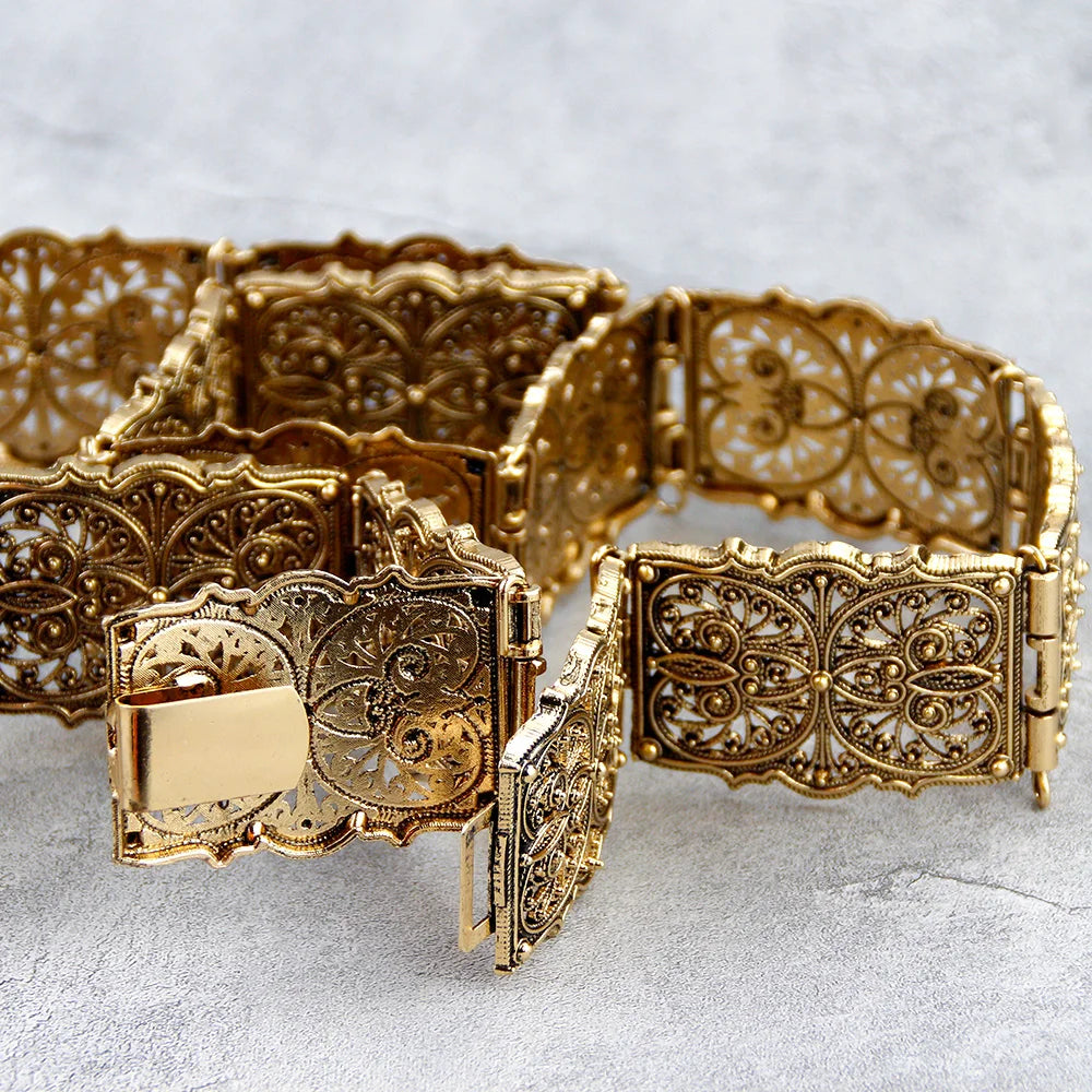 Caucasus Flower Metal Belt Waist Chain