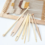 9Pcs/Set Weaving Loom Wood Tools Weaving Shuttle Crochet Needle Hand Loom Stick DIY Craft Tools