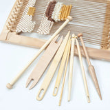 9Pcs/Set Weaving Loom Wood Tools Weaving Shuttle Crochet Needle Hand Loom Stick DIY Craft Tools