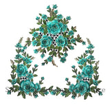 Embroidery Peony Patches Sew On Appliqué DIY Sewing Craft
