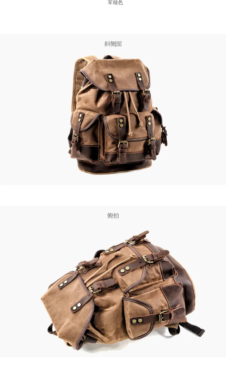 Waterproof Waxed Canvas Rucksack
