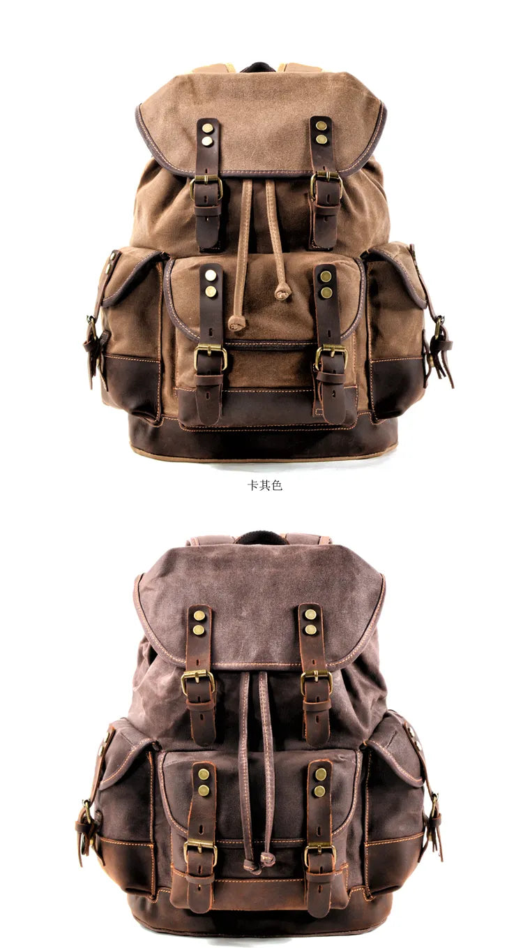 Waterproof Waxed Canvas Rucksack