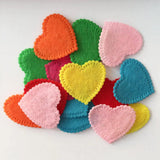 Fifty Felt Hearts Mixed Colours 25mm DIY Crafts
