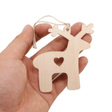 10PCS Wooden Tree Ornaments for Christmas Tree Hanging Craft DIY