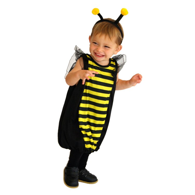 Toddler Bumblebee Honeybee Bee Costume Cosplay Halloween Fancy Dress