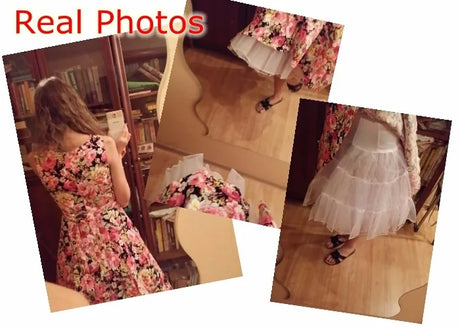 Colourfun Pettiskirts Cosplay Rockabilly Crinoline Underskirt