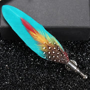 Feather Lapel Pin Brooch Hat Pin Handmade Suit Accessory Gift Idea