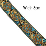 1M Boho Embroidered Jacquard Ribbons Trim DIY Craft