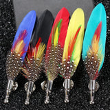 Feather Lapel Pin Brooch Hat Pin Handmade Suit Accessory Gift Idea