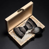 Handmade Woodland Feather Bow Ties & Lapel Pin Gift Box Set