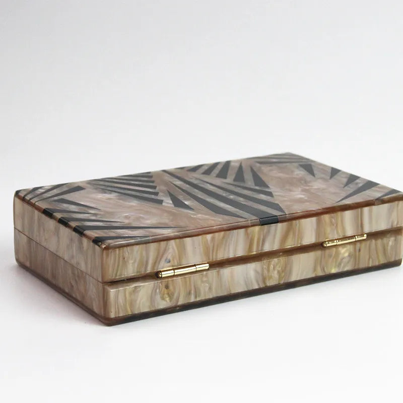 Pearlescent Acrylic Evening Clutch Bag