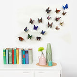 Set of 18 3D PVC Butterfly Wall Stickers Kids Rooms Home Decals