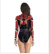 Deadpool Printed Long Sleeve Swimwear One-piece Surfing Swimsuit