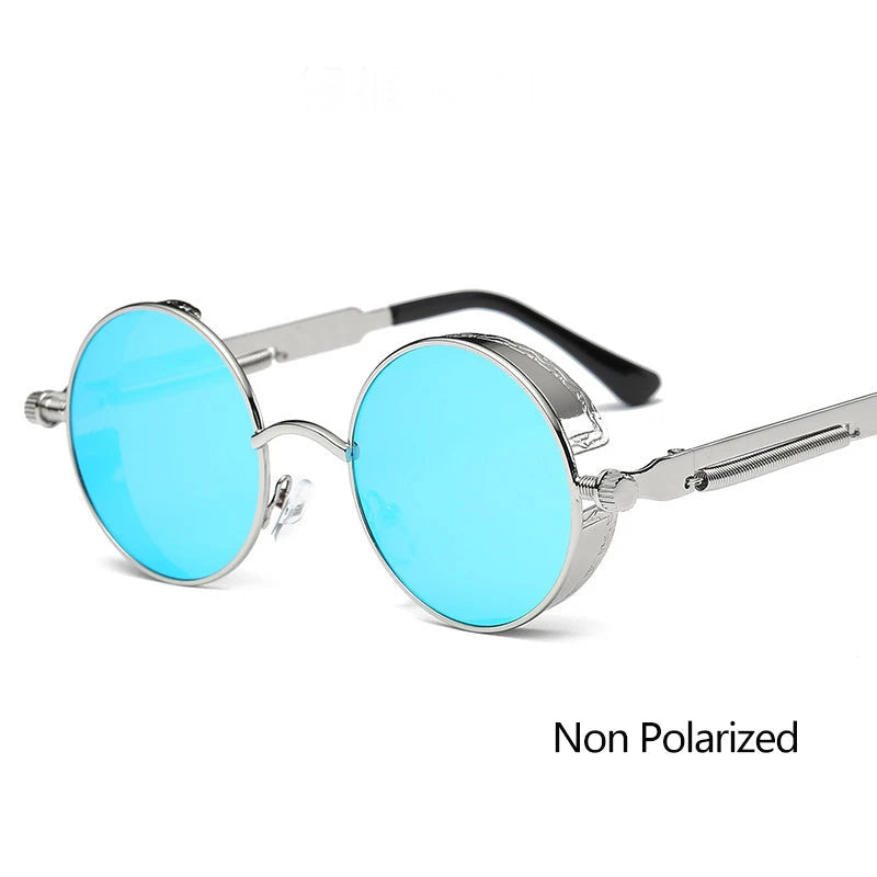 Leon's Round Polarised Sunglasses Steampunk UV400