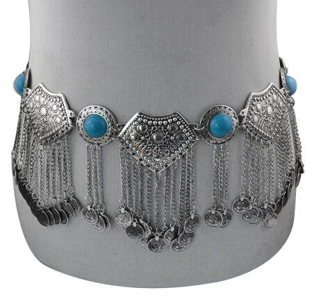 Gypsy Silver Shimmy Belts Belly Dance Hip Jewellery