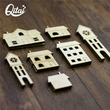 Wooden House Shapes 21 Pieces/7 Types DIY Wood Craft Projects