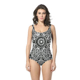 Mandala Printed Long Sleeve Swimwear One-piece Surfing Swimsuit