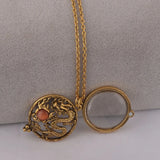Dragon Magnifying Glass Pendant Necklace
