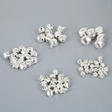 50-300Pcs/lot Loose Silver Beads Iron Jingle Bells Christmas Decoration Gift DIY Crafts
