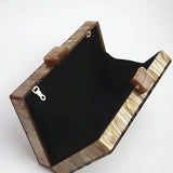 Pearlescent Acrylic Evening Clutch Bag