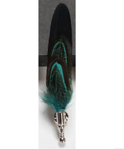 Feather Lapel Pin Brooch Hat Pin Handmade Suit Accessory Gift Idea