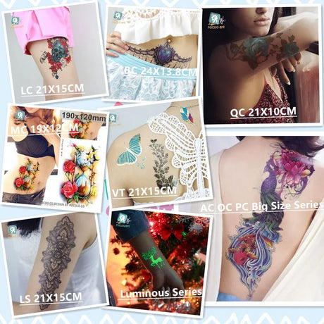 Temporary Face Tattoos Sparkly Fairy Butterfly Wings