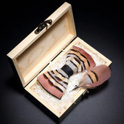 Handmade Woodland Feather Bow Ties & Lapel Pin Gift Box Set