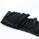 2 Meters Dyed Goose Feather Trims Fringes Ribbons DIY Craft