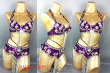 Beaded Sequins Belly Dancing Belt+Bra Samba Costumes