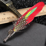 Feather Lapel Pin Brooch Hat Pin Handmade Suit Accessory Gift Idea