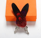 Feather Lapel Pin Brooch Hat Pin Handmade Suit Accessory Gift Idea