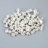 50-300Pcs/lot Loose Silver Beads Iron Jingle Bells Christmas Decoration Gift DIY Crafts
