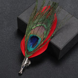Feather Lapel Pin Brooch Hat Pin Handmade Suit Accessory Gift Idea