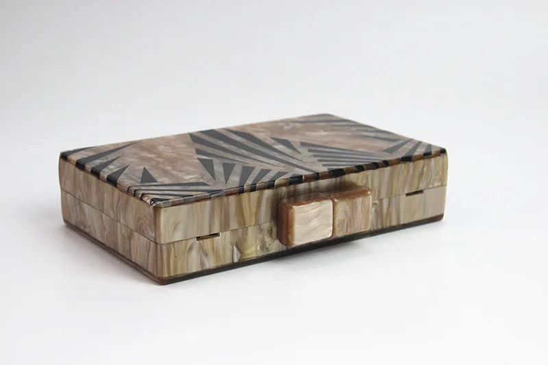Pearlescent Acrylic Evening Clutch Bag
