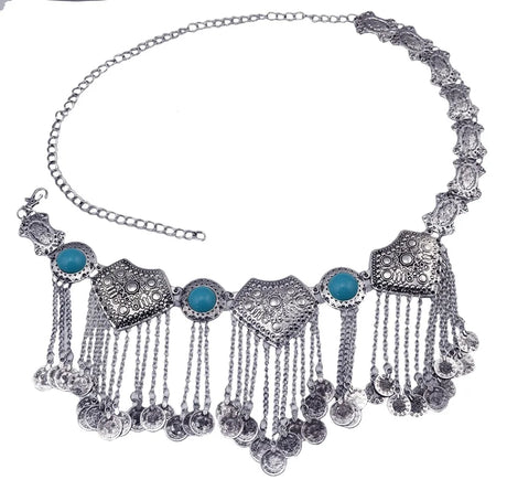 Gypsy Silver Shimmy Belts Belly Dance Hip Jewellery