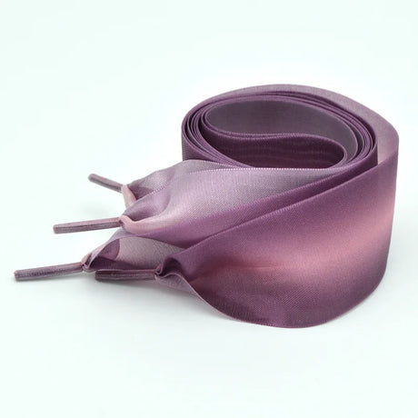 Gradient Colour 4cm Wide Satin Silk Ribbon Shoelaces 120cm Length